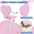 thumbnail image 3 of CoSoTower Heart Love Shaped Back Design Office Chair with Adjustable Height, Pink, 3 of 7