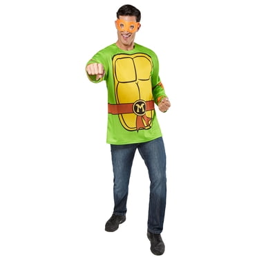 Teenage Mutant Ninja Turtles Classic Michelangelo Costume Top and Mask for Adults by Rubies, Men's