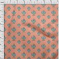 thumbnail image 3 of oneOone Tissu Popeline de Coton Imprimé Floral en Blocs Tissu de Couture BTY 56 Pouces de Large, 3 of 4
