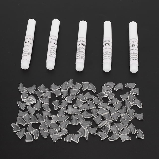 100PCS Soft Cat Nail Caps Covers Claw Protectors PVC Anti Scratch Furniture Damage Prevention Multi Size for Small Medium Large Cats