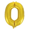 thumbnail image 1 of Unique's 34" Gold Number 0 Shaped Foil Balloon, 1 of 2