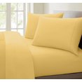 thumbnail image 1 of Oxford Collection 600 Thread Count Deep Pocket Egyptian Quality Cotton Solid Sheet Set (King, Gold), 1 of 3