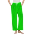 thumbnail image 2 of Pisexur Pantalon de Pyjama pour Femmes, Doux et Confortable, Bas de Détente et de Nuit pour Femmes, Vert Armée, TG, 2 of 8