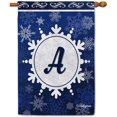 thumbnail image 1 of Welcome Winter Snowflake Monogram A Decorative House Flag Initial Letter Snow Deocr Banner for Inside and Outside 28x40 Inch Double Sided, 1 of 6