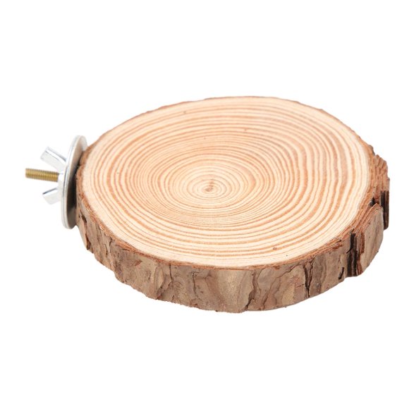 EIMELI Round Wooden Stand Platform Bird Toy  Birds Round Perch Platform Wooden Stand for Cage Birds Parrots Biting Standing[8-10]