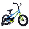 thumbnail image 1 of RoyalBaby Rocket Outdoor Children's Bike with Training Wheels, 14 Inch, Blue, 1 of 12