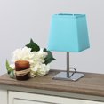 thumbnail image 2 of Simple Designs Mini Chrome Table Lamp with Squared Empire Fabric Shade, 2 of 9