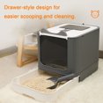 thumbnail image 3 of Closed Litter Tray Removable Lid Cat Litter Tray For Cats Toilet Removable Tray Carry Handle And, 3 of 7