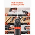 thumbnail image 2 of VEVOR Multitool Oscillating Tool, 4Amps Electric Oscillating Multi Tool Corded with 6 Variable Speeds 7000 - 19000 OPM, 3.2° Oscillating Angle, 13PCS Saw Accessories, LED Work Light & Tool Bag, 2 of 9