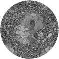 thumbnail image 1 of Ahgly Company Machine Washable Indoor Round Transitional Dark Gray Area Rugs, 4' Round, 1 of 7