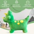 thumbnail image 5 of Jouet Gonflable Hopper pour Tout-Petit en Peluche Dinosaure Vert à Rebond et à Chevaucher avec Pompe, 5 of 5