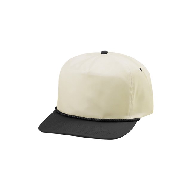 Top Headwear Twill Golf Cap - Natural/Black