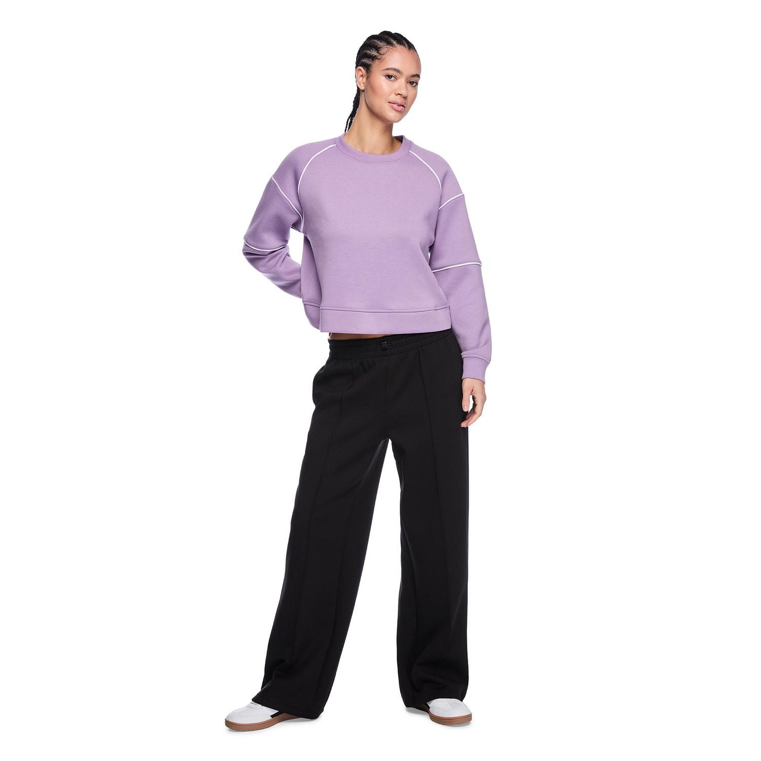 Athletic Works Women's Crew-Neck Soft Knit Pullover