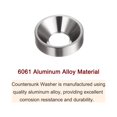 thumbnail image 4 of Unique Bargains Lot de 30 Rondelles à Encastrer M4 en Alliage d'Aluminium Anodisé, Gris, 4 of 4