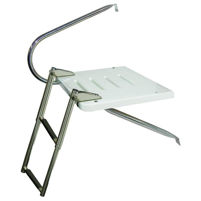 3-Step O/B Transom Platform W/1 Arm Ss 316 Telescoping Mt Top