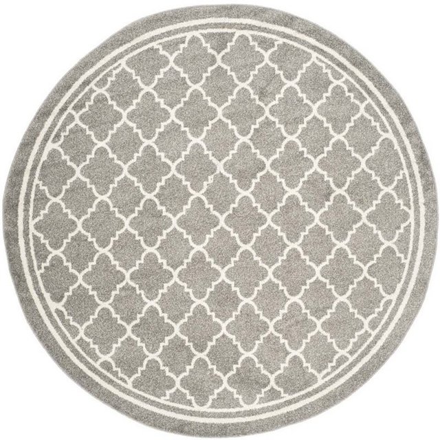 Safavieh Amherst Tapis Intérieur Extérieur Gris Foncé - Rond 5 Pieds