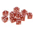 thumbnail image 2 of Esquirla 10pcs Six Sided D6 Dice Set for RPG Home Bar Pub Party MultiColor Coffee, 2 of 8
