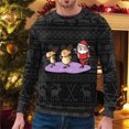 thumbnail image 1 of WILLBEST Mignons Chandails à Fermeture Éclair pour Hommes Automne et Hiver Décontractés Tendance Chandail à Capuchon à Col Rond Imprimé de Noël, 1 of 3
