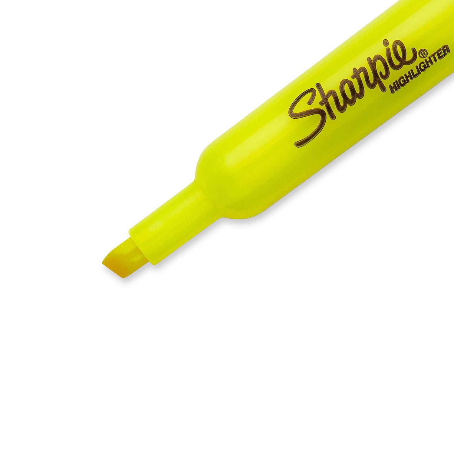 Surligneurs à réservoir Sharpie, pointe biseautée, jaune, 4 unités