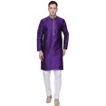 thumbnail image 1 of Kurta Pyjama pour Homme Vêtements Inde Mariage Fête Tenue (Violet, m), 1 of 5