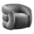 thumbnail image 1 of Meridian Furniture Roxbury Grey Velvet Accent Chair, 1 of 14