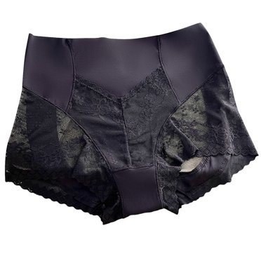 cfhntfmh sous-Vêtements pour Femmes Culottes Bikini Taille Haute Couleur Unie Culottes en Dentelle Extensibles pour Dames sous-Vêtements Confort Sans Coutures
