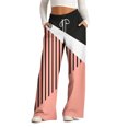 thumbnail image 1 of Pants for Women, Womens Fashionable Striped Printed Drawstring Wide Leg Pants, 1 of 4