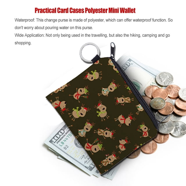 kurtrusly Chang Purse Christmas Gift Water Resistance Storage Bag Simple Style Key Pack Thick Lining Small Wallet Polyester Coin Purses lqb3031