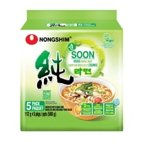 Nongshim Soon Kimchi Instant Ramen Cup – Vegan, 6-Pack, 75g Each, Made In USA
