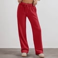 thumbnail image 2 of Womens Joggers Women's High Waist Casual Drawstring Pants Basic Solid Color Trousers for Daily Wear Comfortable Pants for Spring Fall Winter Season Size XL, 2 of 5