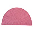 thumbnail image 1 of Colonial Mills Rug BB01ASLICESET Barefoot Bathroom Half Circle Braided Rug  Pink - 1 ft. 6 in. x 2 ft. 6 in. - Set of 2, 1 of 1