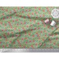 thumbnail image 3 of Soimoi Polyester Crepe Fabric Leaves & Floral Artistic Printed Fabric 1 Yard 42 Inch Wide, 3 of 5
