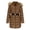 Coffee, variant on EGNMCR Womens Long Puffer Coat, Long Sleeve Padded Winter Down Coats, Hooded Parka Jacket Women's Winter Casual Loose Fashion Color Pocket Zippered Tops Reversible Long Cotton Coat Women Coat