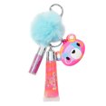 thumbnail image 1 of Claire's 2 pack Lip Gloss Key Ring Rainbow Bear Blue Pompom, 1 of 3
