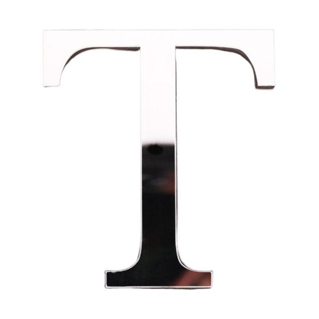 1 Pcs Letter Ornament Waterproof Removable Silver-plated 3D Mirror Surface Acrylic Decal for Wedding