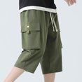 thumbnail image 4 of Diufon Men's Athletic Shorts Drawstring Waisted Outdoor Sport Shorts Spring Summer Hiking Shorts with Pockets, 4 of 5