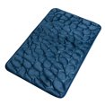 thumbnail image 1 of Hi,Fancy Embossed Bath Mat Quick-Drying Solid Color Shower Absorbent Bathroom Rug Large Kitchen Washroom Door Bathmat Kids Safety Dark Blue 40x60cm, 1 of 6