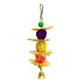 thumbnail image 4 of Parrot Hanging Toy Chewing Bite Rattan Balls Grass Swing Bell Bird Parakeet Cage Accessories Multicolored Original Color, 4 of 6