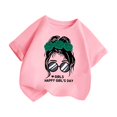 thumbnail image 3 of Hauts de Danse pour Enfants Filles T-Shirt Manches Longues Enfants Filles Mignon Graphique Imprimé Col Rond Manches Courtes Tee Été Décontracté T-Shirt Hauts, 3 of 5