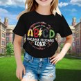 thumbnail image 2 of AWZXDE Hauts pour Filles Enfants Rentrée des Classes T-Shirt Graphique à Manches Courtes Col Rond Lumineux Confortable pour Garçons et Filles, 2 of 4