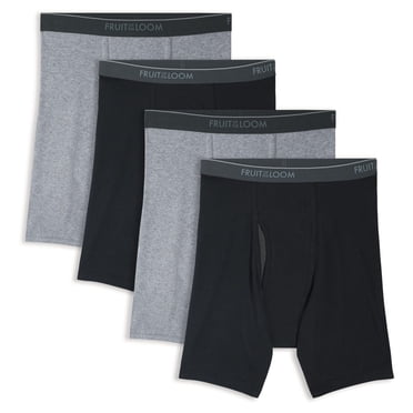 Caleçon boxeur de Fruit of the Loom en noir et gris pour hommes, paq. de 4