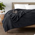thumbnail image 2 of Bare Home Couverture en Molleton Microplush - 300 G/m2 - Microfibre Duveteuse - Douce et Moelleuse - Jeté TG, Noir, 2 of 7