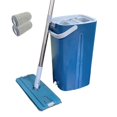 thumbnail image 1 of 1 Set, Household Cleaning Mop And Bucket Set With 2 Mop Pad, Microfiber Flat Floor, 1 of 5