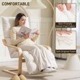thumbnail image 4 of HOMCOM Modern Accent Chair with Footrest, Upholstered Comfy Armchair, 4 of 10