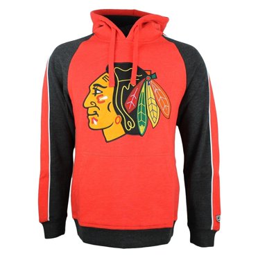 Old Time Hockey Men's Chicago Blackhawks Merciless Pullover Fleece Hoodie - Size X-Large