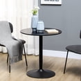 thumbnail image 2 of HOMCOM Table à Manger Ronde avec Base en Acier, Coussinet Antidérapant pour Salon, 2 of 10