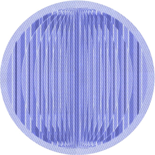 Ahgly Tapis Rond Lavable en Machine Intérieur Transitionnel Bleu Ardoise Clair, 6 Pieds Rond
