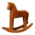 thumbnail image 1 of segolike Wooden Rocking Horse Decor Rustic Ornament for Bedroom Bookshelf Living Room, 1 of 9