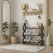 FcBaudy Shoe Rack for Closet Shoe Rack Shoe Rack Organizer Three Tier Shoe Rack Daily Use Bedroom Closets Entryway Bedroom Plastic Shoe Rack