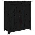 thumbnail image 1 of vidaXL Sideboard Black 70x35x80 cm Solid Wood Pine, 1 of 5